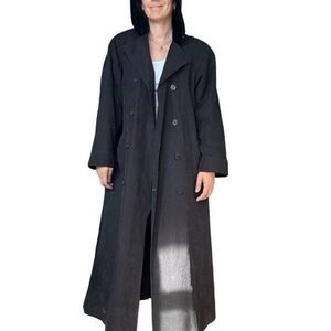 Gallery Black Maxi Trench Coat